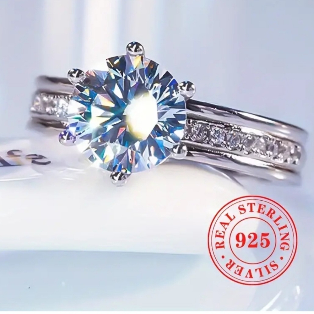 6 Claw Ring Sterling Silver 925